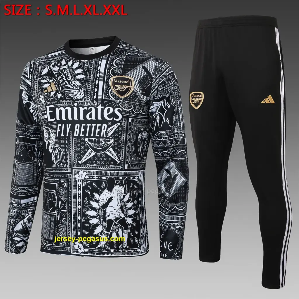 2324 Round Neck Arsenal Black Inkjet-Arsenal