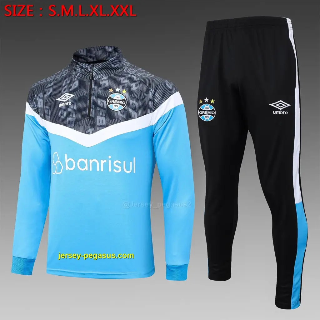 2324 half La Gremio light blue upper section black