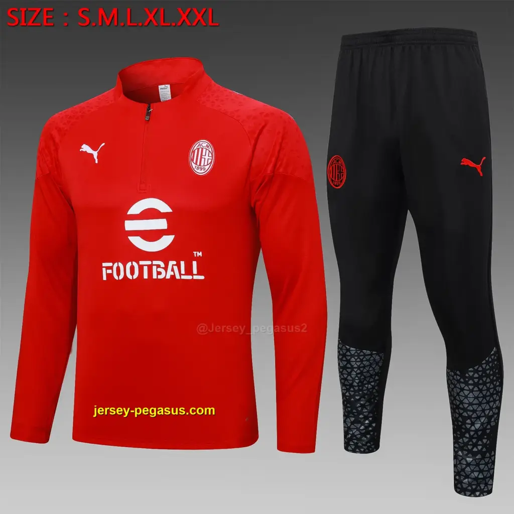 2324 half pull AC Milan red
