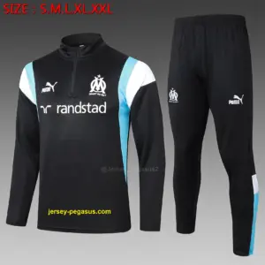 2324 half-la Marseille black (white team logo)