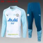 2324 round neck Manchester City light blue inkjet-Manchester City