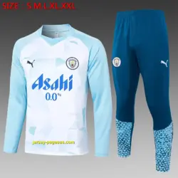 2324 round neck Manchester City light blue inkjet-Manchester City