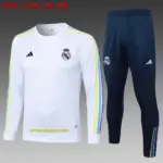 2324 round neck long sleeve Real Madrid white