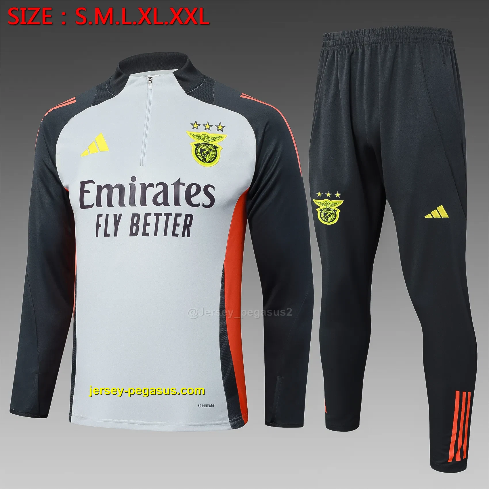 2425 Half La Benfica Gray-Benfica 2425 Half La Benfica Gray-Benfica