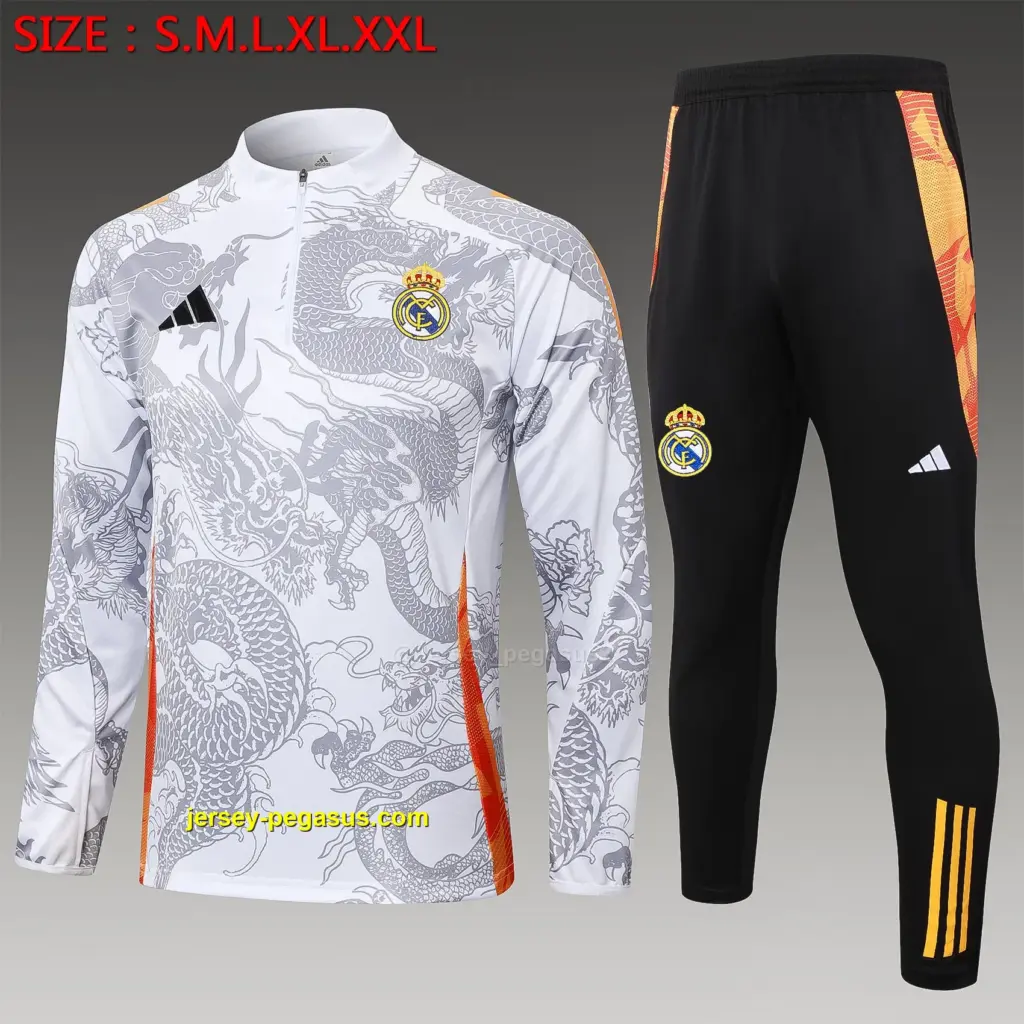 2425 Half Pull Real Madrid White (Inkjet Dragon)-Real Madrid