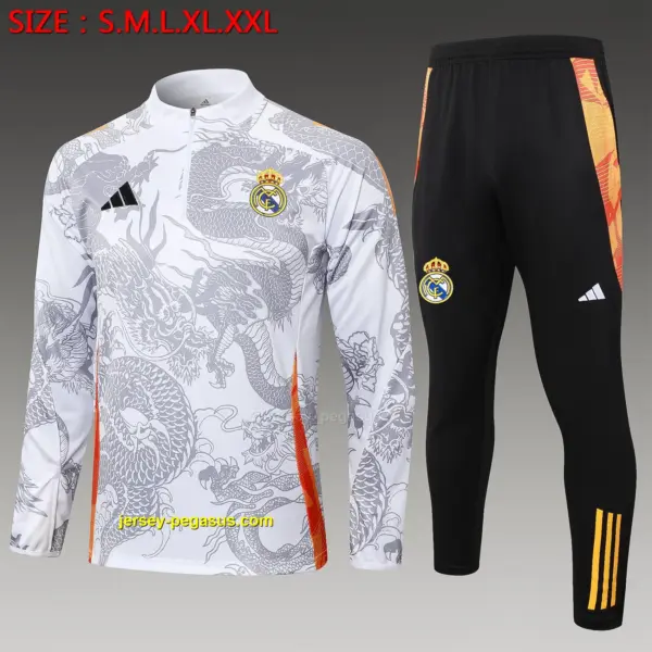 2425 Half Pull Real Madrid White (Inkjet Dragon)-Real Madrid