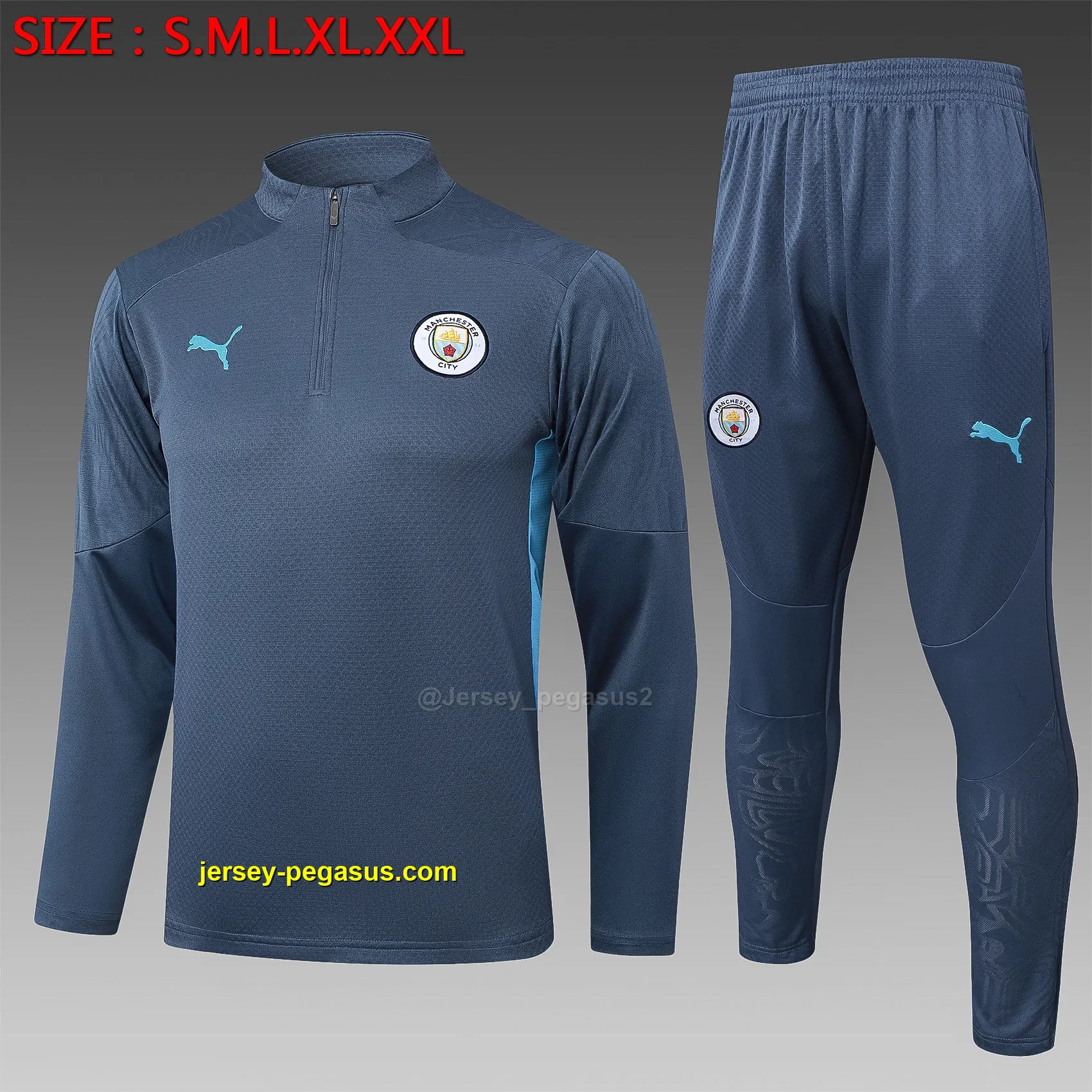 2425 Half-Ray Manchester City Gray Player Edition--Manchester City 2425 Half-Ray Manchester City Gray Player Edition--Manchester City