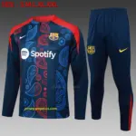 2425 Semi-La Barcelona Blue Color (Geometric Inkjet)-Barcelona
