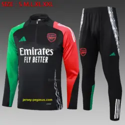 2425 half pull Arsenal black (shoulder red and green)-Arsenal