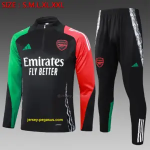 2425 half pull Arsenal black (shoulder red and green)-Arsenal