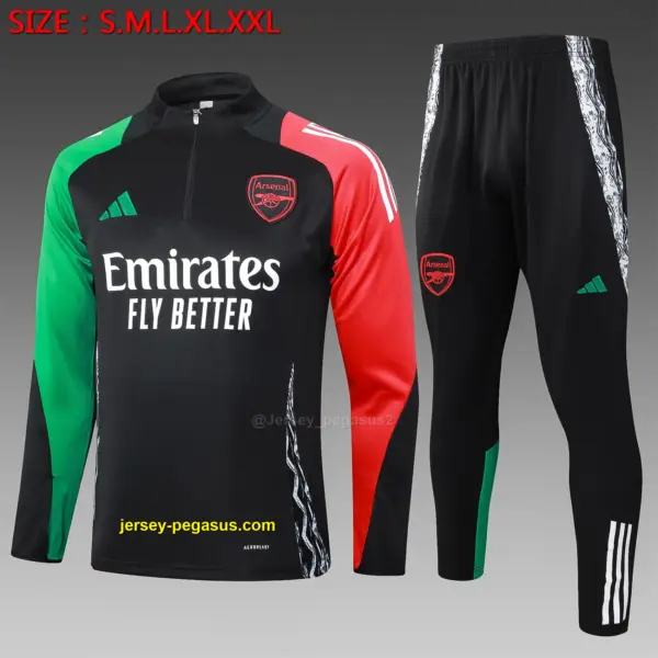 2425 half pull Arsenal black (shoulder red and green)-Arsenal 2425 half pull Arsenal black (shoulder red and green)-Arsenal