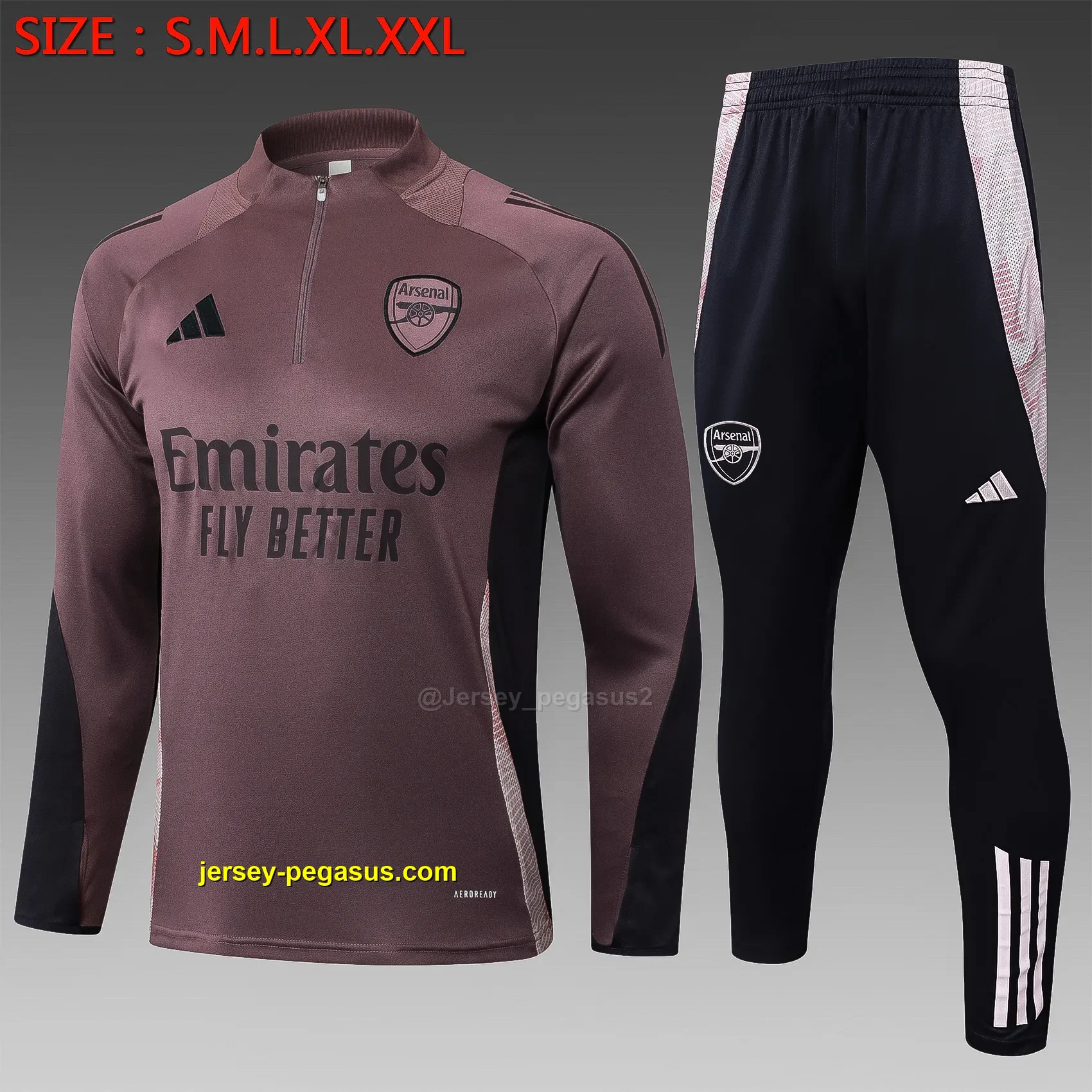 2425 half pull Arsenal gray purple-Arsenal 2425 half pull Arsenal gray purple-Arsenal