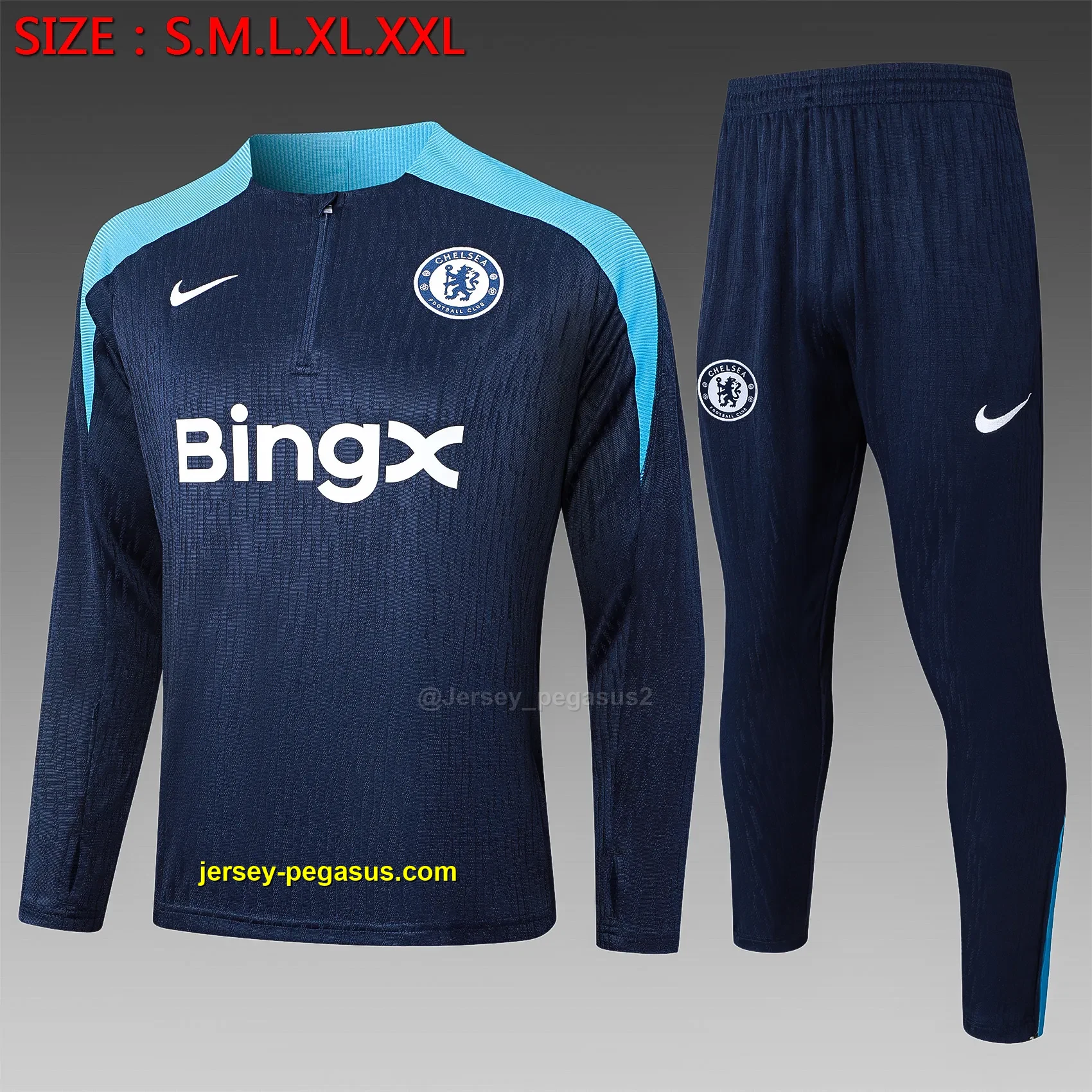 2425 half pull Chelsea sapphire blue (player version)-Chelsea 2425 half pull Chelsea sapphire blue (player version)-Chelsea