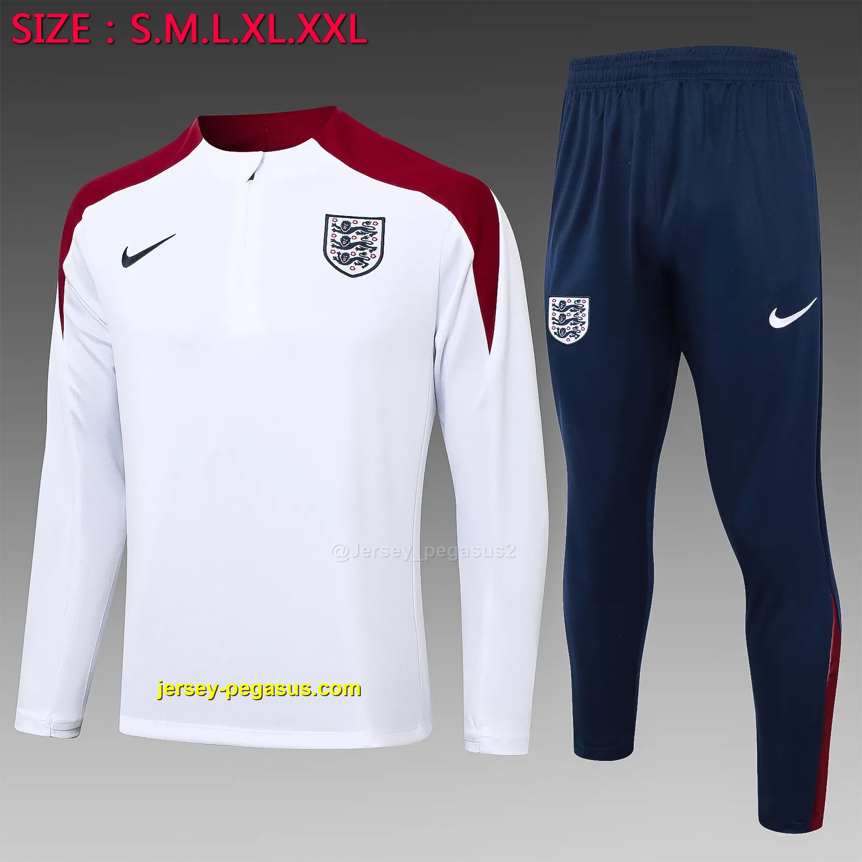 2425 half pull England white--England 2425 half pull England white--England