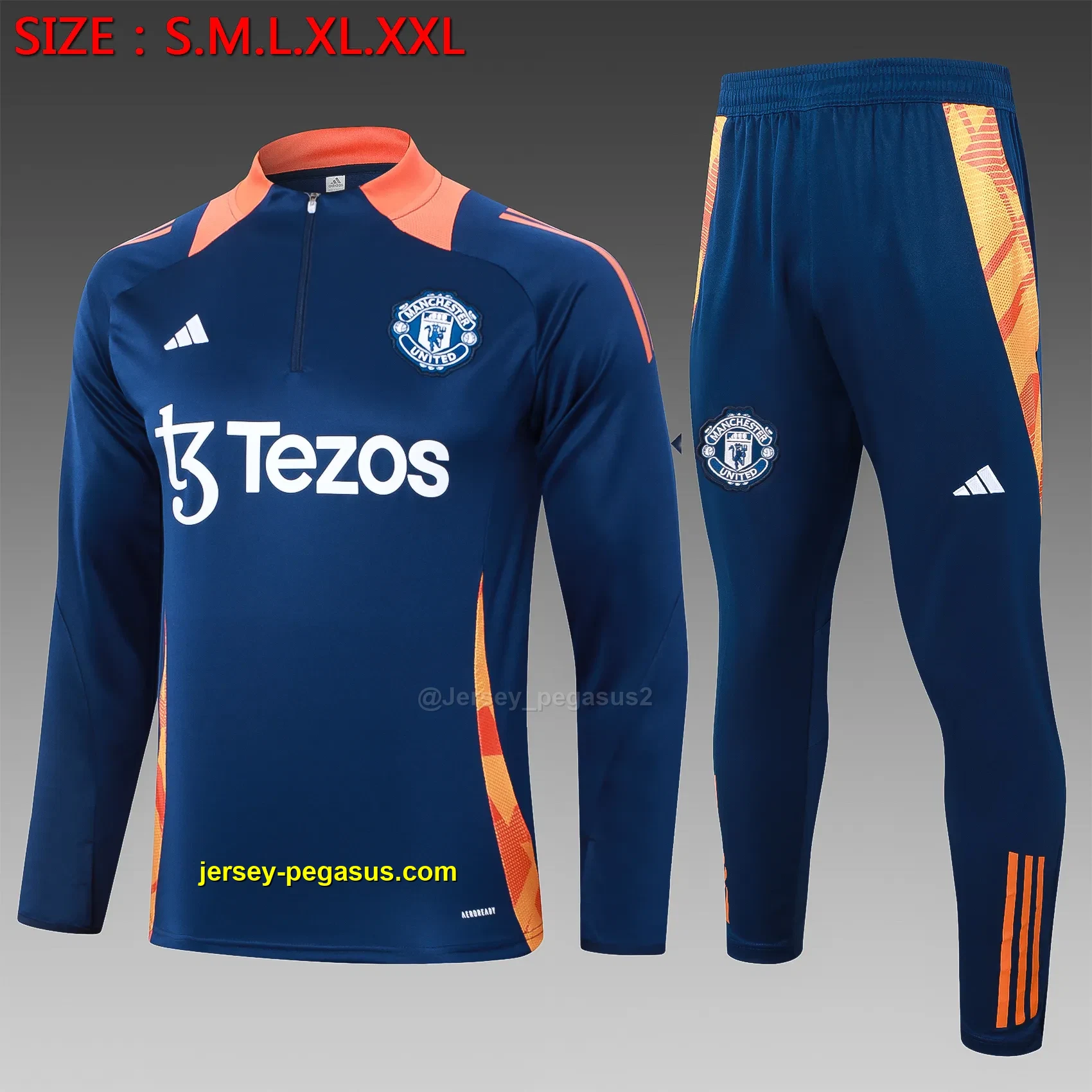2425 half pull Manchester United sapphire blue-Manchester United 2425 half pull Manchester United sapphire blue-Manchester United