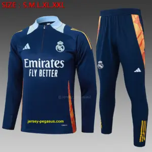 2425 half-pull Real Madrid Baolan (collar light blue)-Real Madrid
