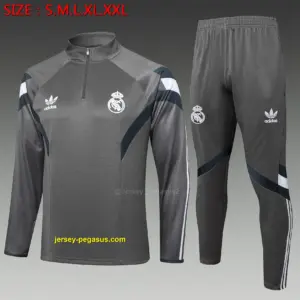 2425 half-pull Real Madrid gray (retro version)-Real Madrid