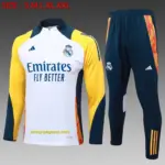 2425 half-pull Real Madrid white (yellow sleeves)-Real Madrid