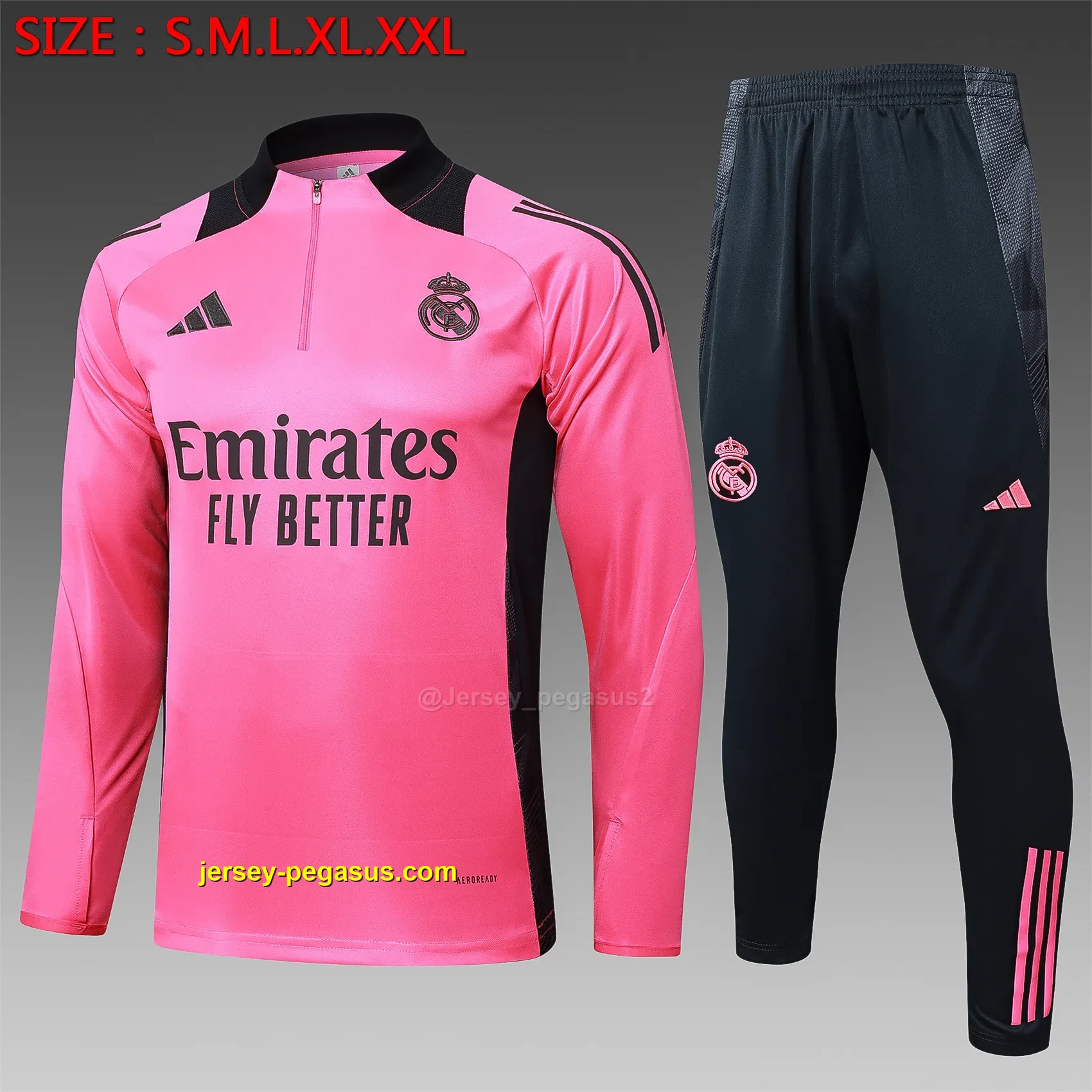 2425 half-pulled Real Madrid fluorescent powder-Real Madrid 2425 half-pulled Real Madrid fluorescent powder-Real Madrid
