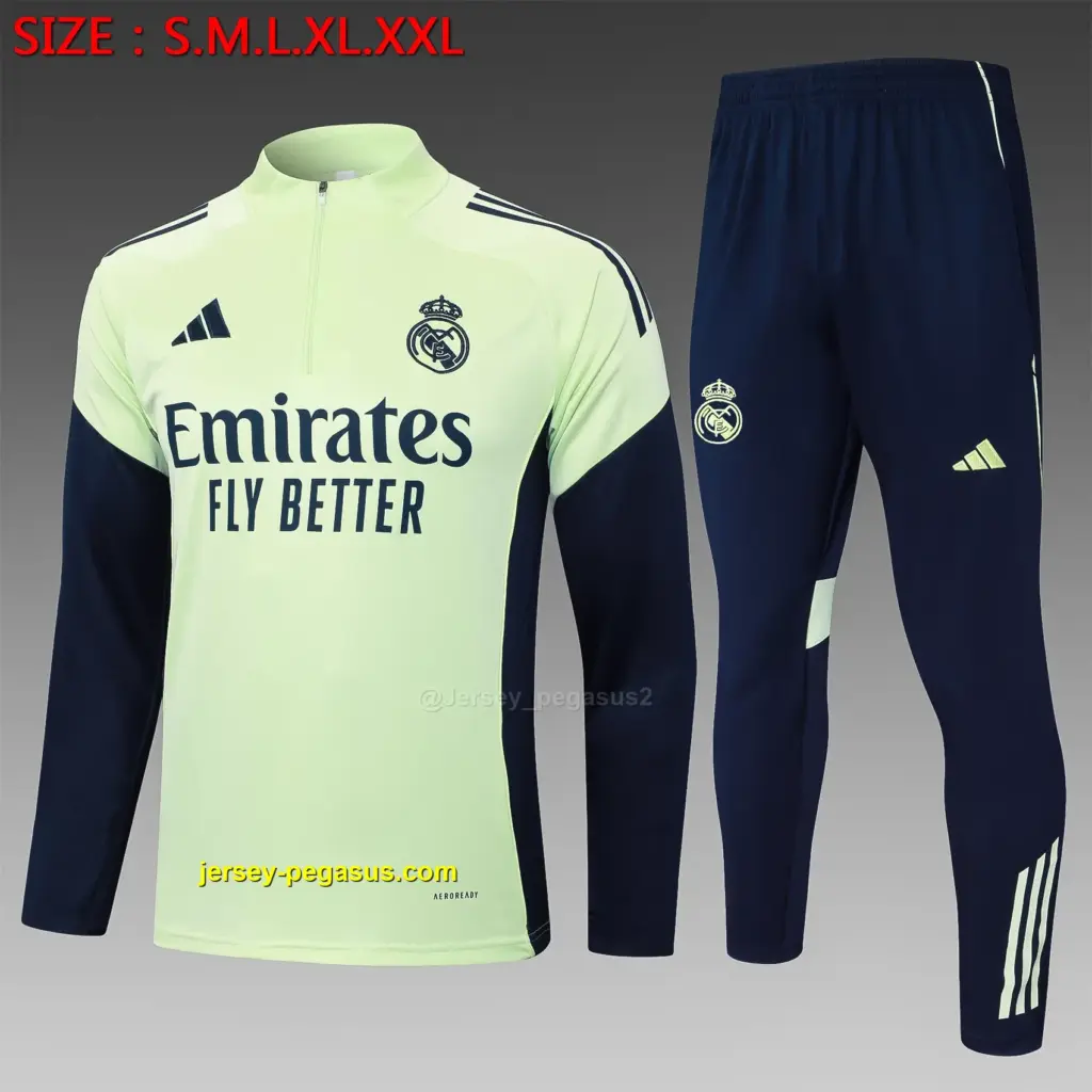 2526 Half Pull Real Madrid Light Green Version-Real Madri