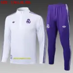2526 Half Pull Real Madrid White Retro Version-Real Madri