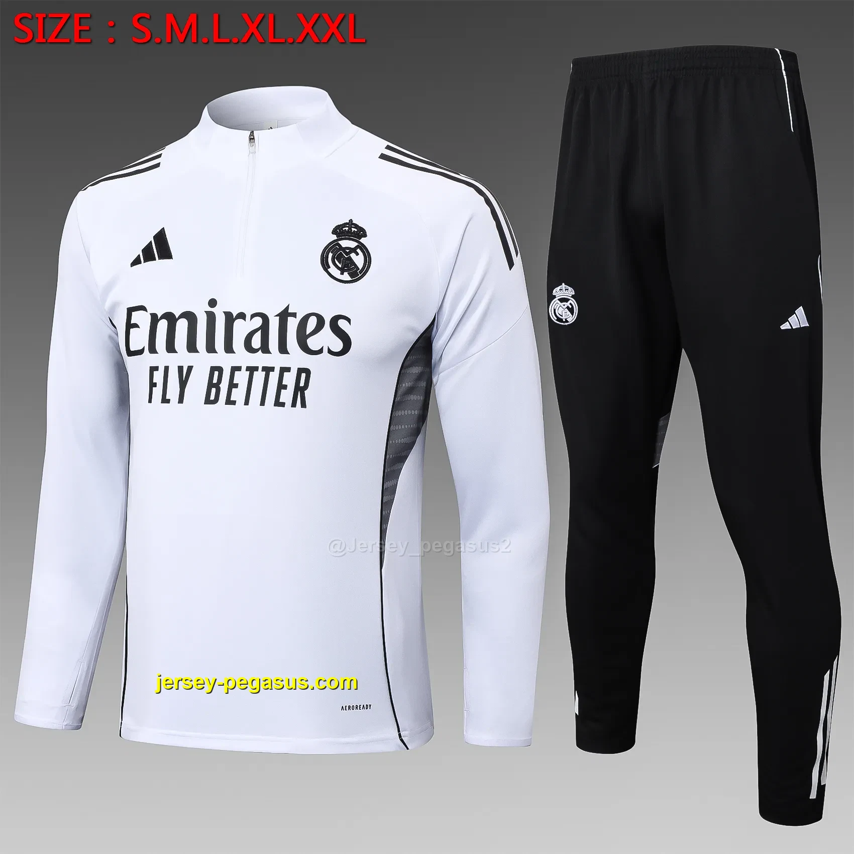 2526 Half Pull Real Madrid White-Real Madri 2526 Half Pull Real Madrid White-Real Madri