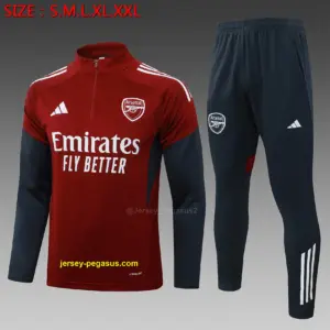 2526 half pull Arsenal maroon (white team emblem)-Arsenal