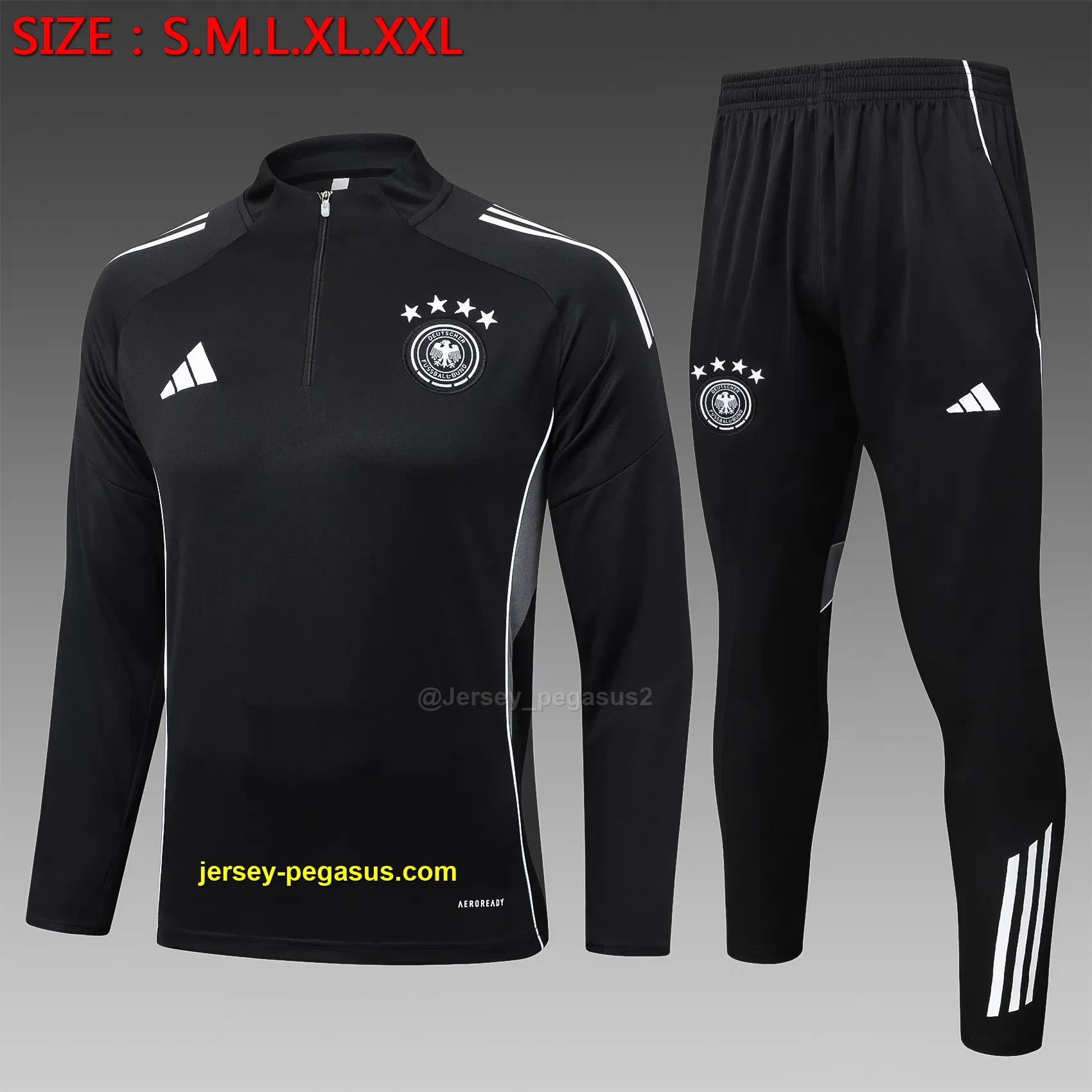 2526 half pull German black (four-star team logo)-Germany 2526 half pull German black (four-star team logo)-Germany