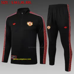 2526 half pull Manchester United black retro version-Manchester United