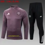2526 half pull Manchester United gray purple-Manchester United