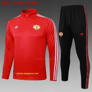 2526 half pull Manchester United red retro version-Manchester United