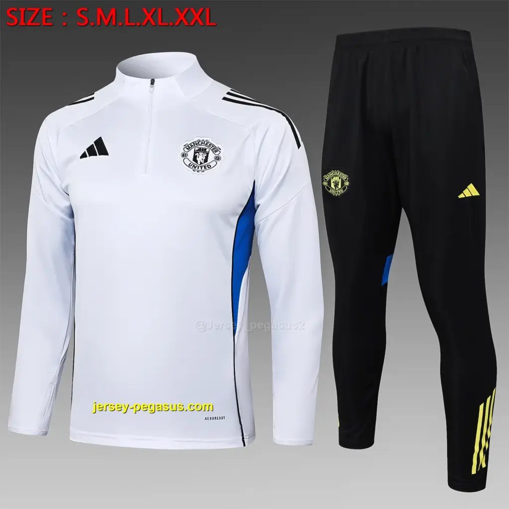 2526 half pull Manchester United white-Manchester United