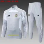 2526 half pull Real Madrid gray with white-Real Madri