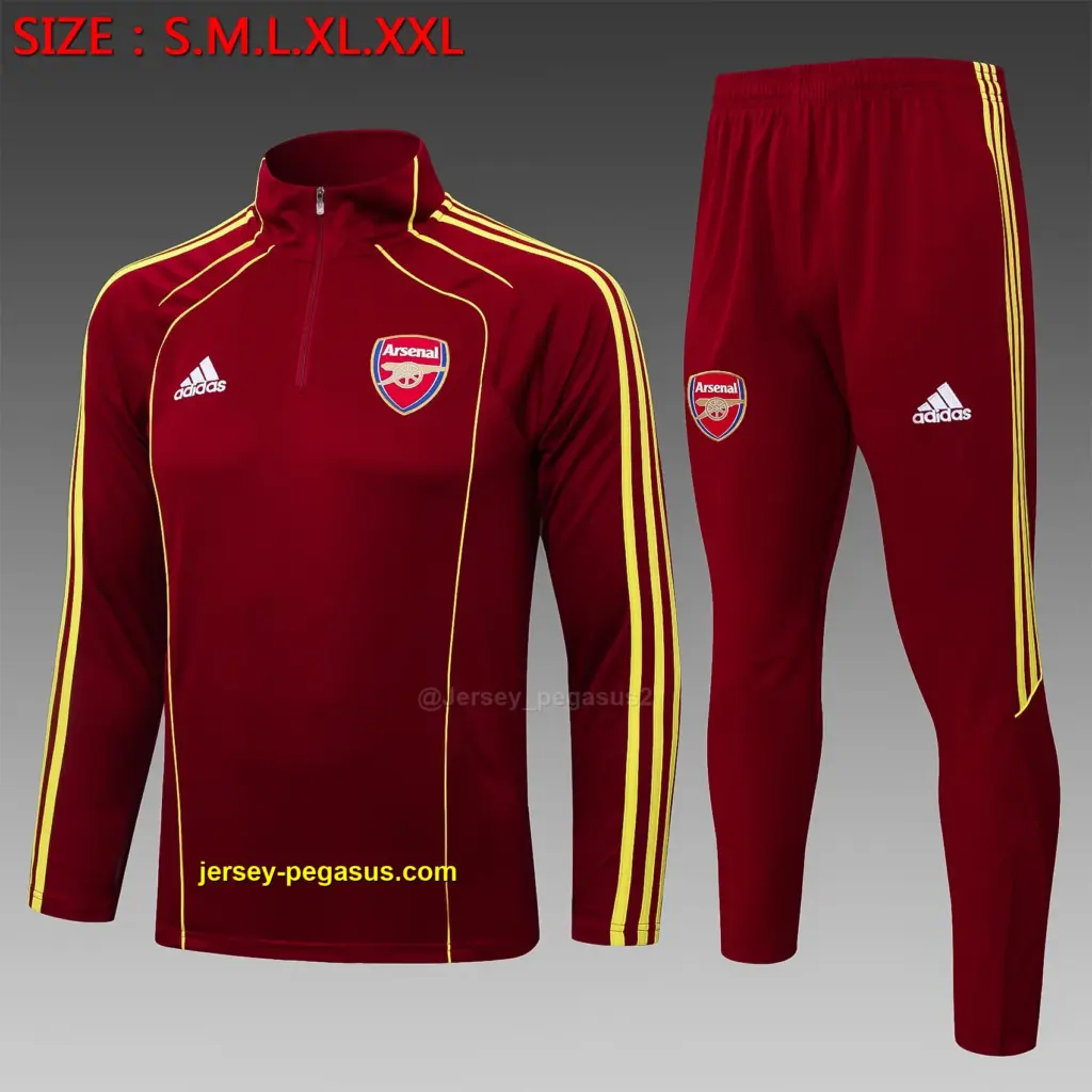 2526 half-laden Arsenal maroon retro version (yellow three sides)-Arsenal