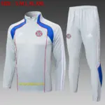 2526 half-pull Bayern light gray retro version (blue color)-Bayern Munich
