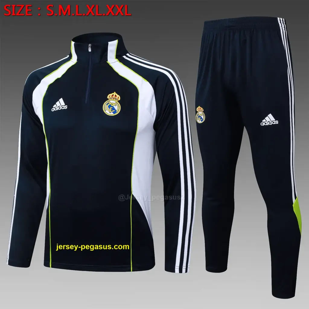 2526 half-pull Real Madri retro version (white color)-Real Madri