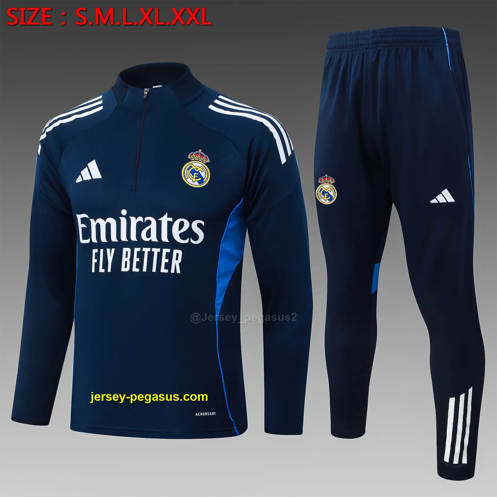 2526 half-pull Real Madrid Baolan (white three sides) Real Madri 2526 half-pull Real Madrid Baolan (white three sides) Real Madri