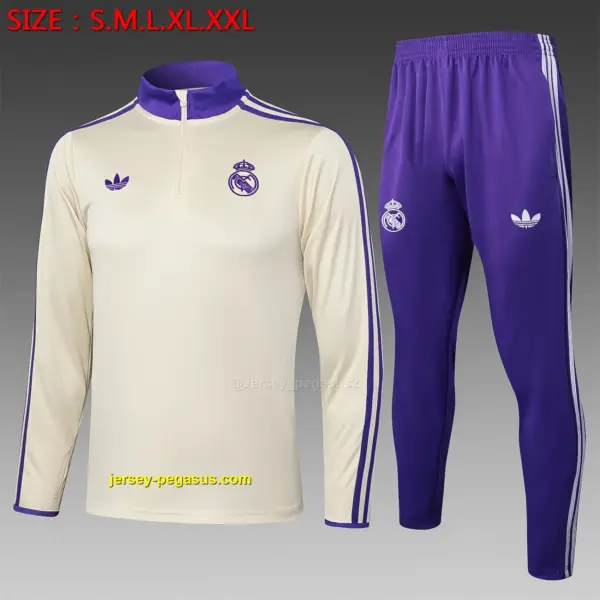 2526 half-pull Real Madrid apricot retro version-Real Madri 2526 half-pull Real Madrid apricot retro version-Real Madri