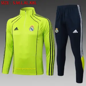 2526 half-pull Real Madrid grass green retro version-Real Madri