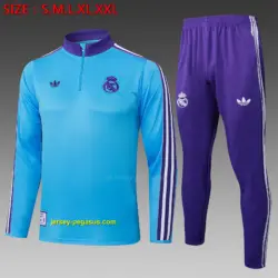 2526 half-pull Real Madrid light blue retro version-Real Madri