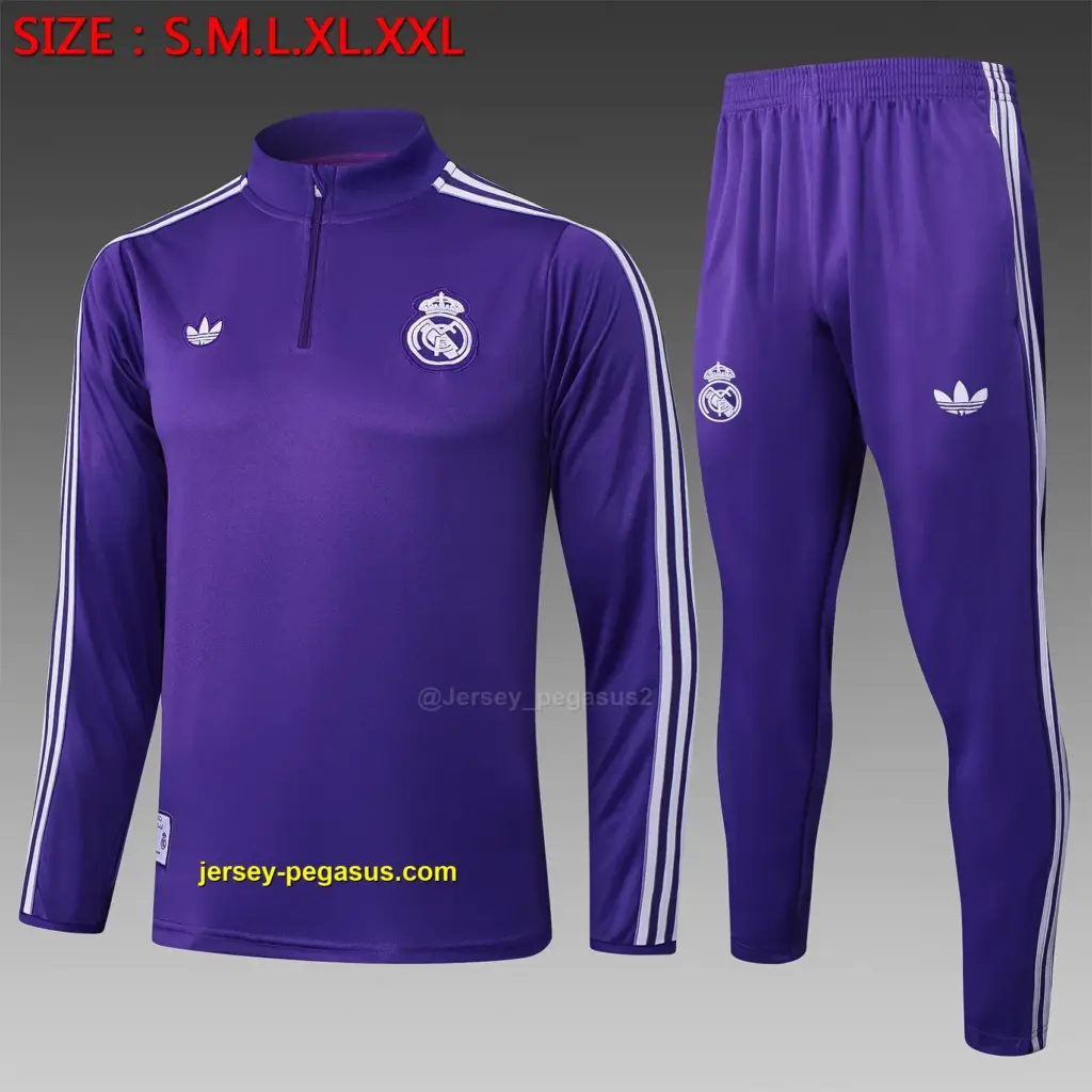 2526 half-pull Real Madrid purple retro version-Real Madri