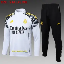 2526 half-pull Real Madrid white (shoulder inkjet)-Real Madri