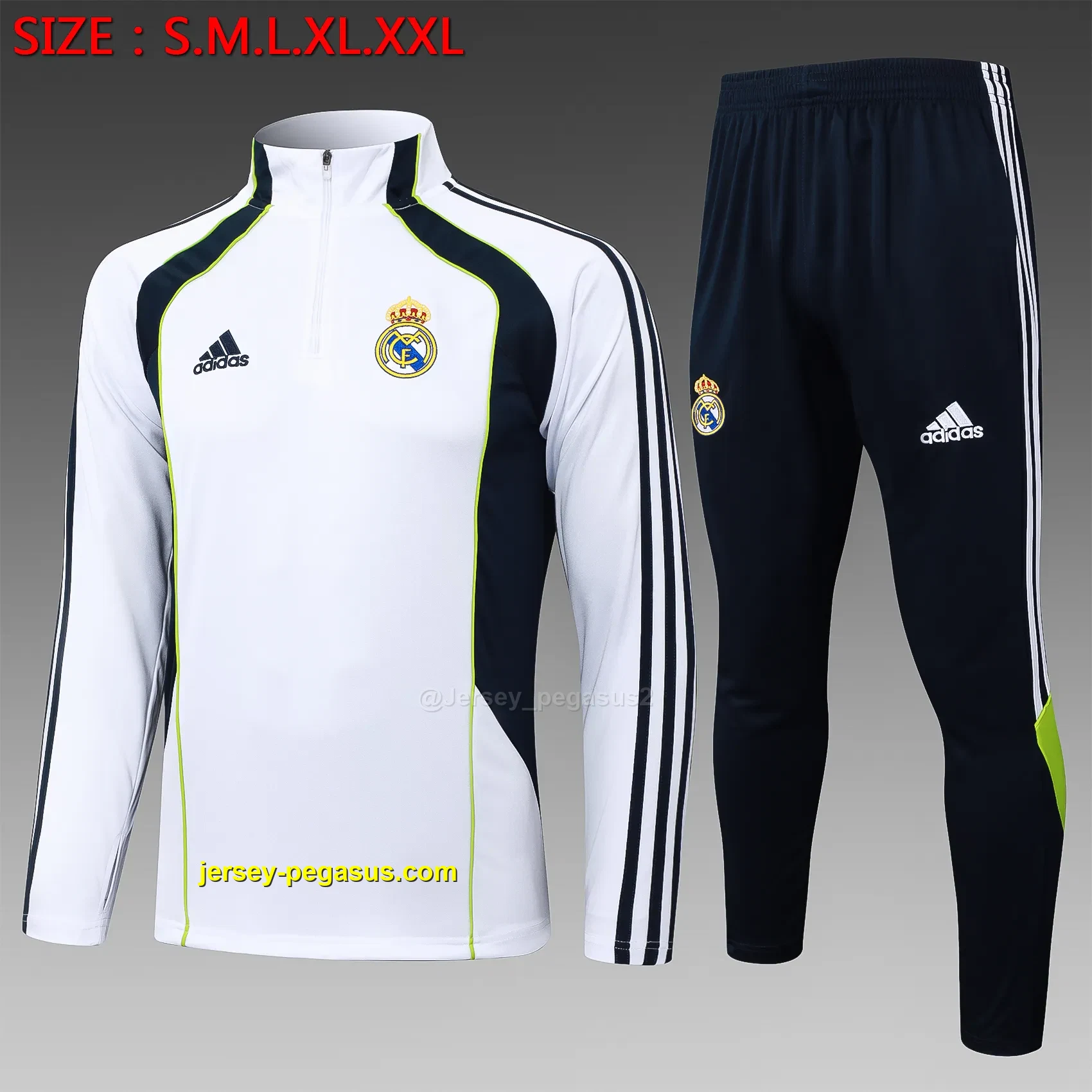 2526 half-pull Real Madrid white retro version (upper cyan color)-Real Ma 2526 half-pull Real Madrid white retro version (upper cyan color)-Real Ma