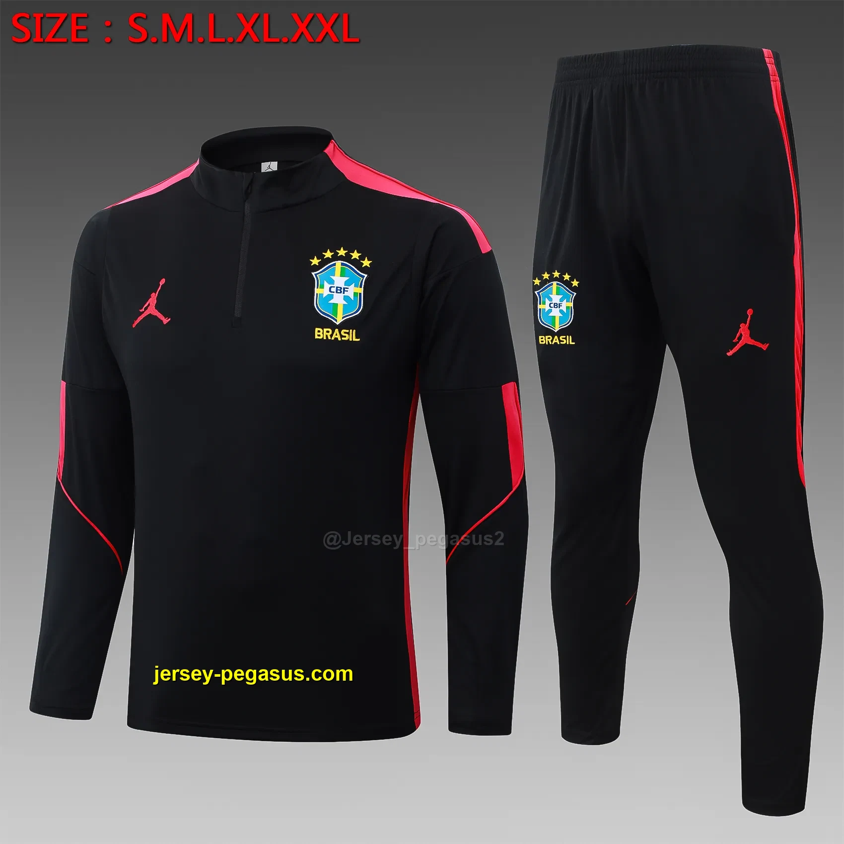 2627 Half-La Brazil Black (Red Color)-Brazil 2627 Half-La Brazil Black (Red Color)-Brazil