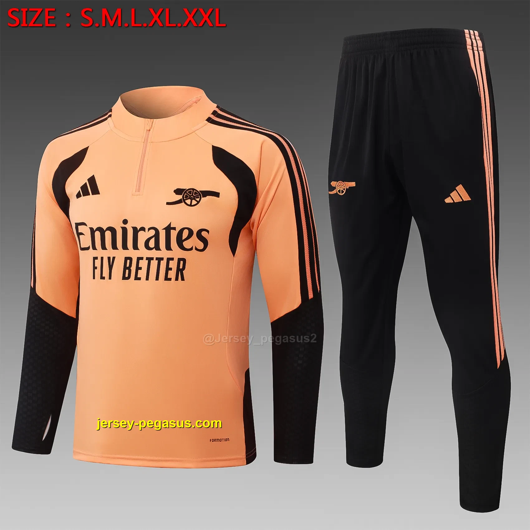 2627 half pull Arsenal Orange-Arsenal 2627 half pull Arsenal Orange-Arsenal