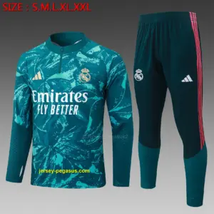 2627 half-pull Real Madrid dark green inkjet-Real Madri