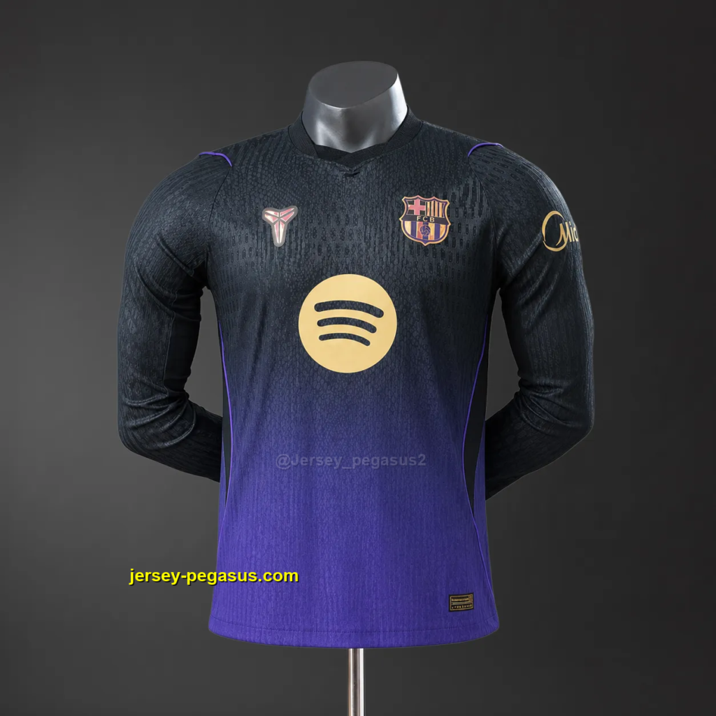 2026-2027 Barcelona x Kobe Bryant Away Player Version Long Sleeve Jersey