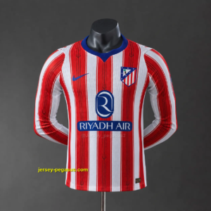 2026-2027 Atletico Madrid Home Player Version Long Sleeve Jersey