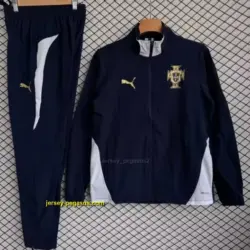 2026 Portugal Navy Full Zipper Windbreaker + Long Pants