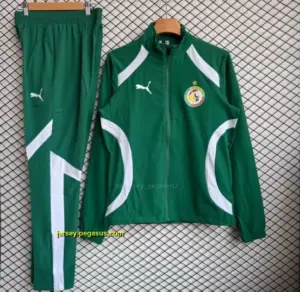 Algeria Green Full Zipper Windbreaker + Long Pants